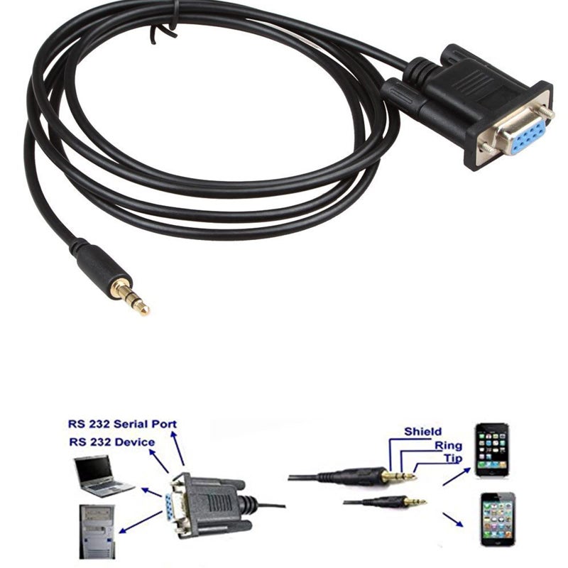 Relper Lineso DB9Pin Female to DC3.5mm Serial Cable-6 Feet Black - Image 4